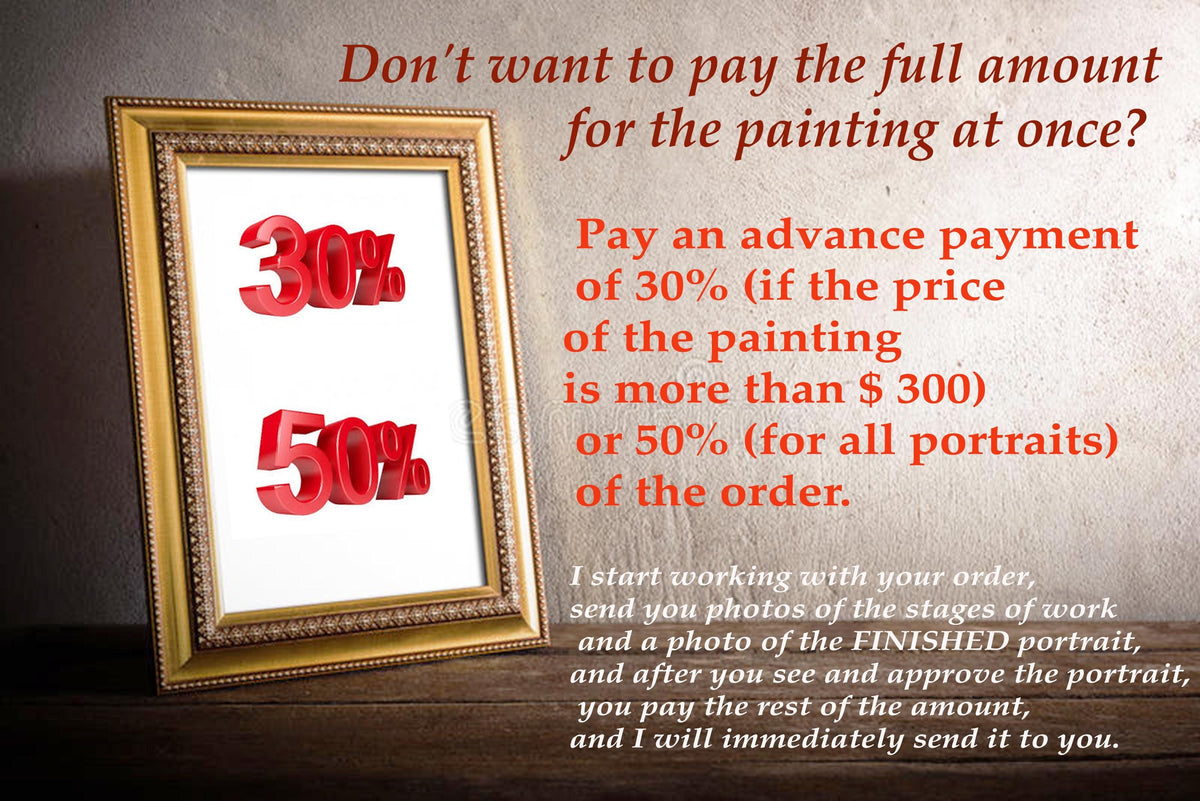 Custom Oil Painting From Photo: Handmade Portrait Art