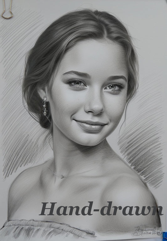 Custom Pencil Portrait Drawing from Photo | Family Tree Graphite Sketch on Paper | Personalized 50th 60th Wedding Anniversary Luxury Gift