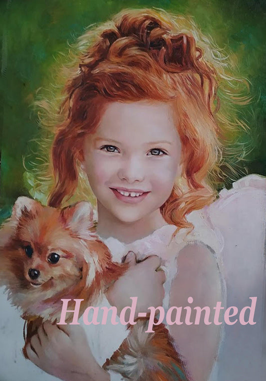 Hand-Painted Portrait: Custom Oil Painting from Photo on Canvas